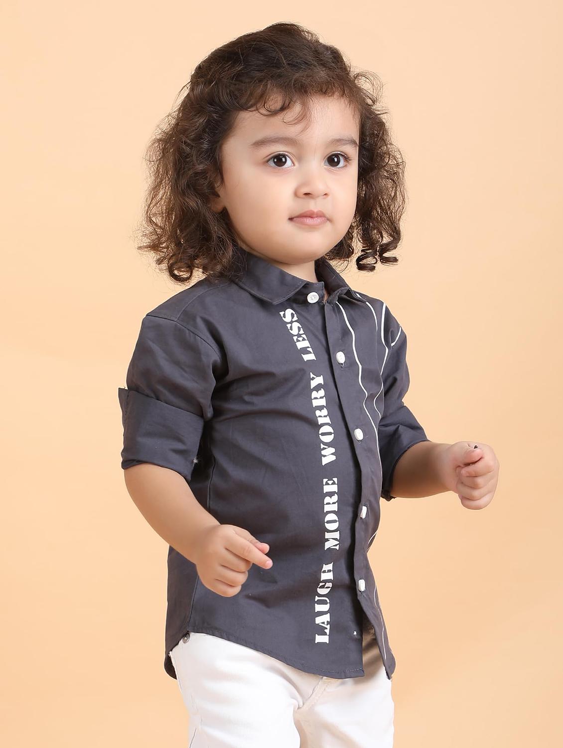 kids printed long sleeve casual shirt - 21948366 - Standard Image - 1