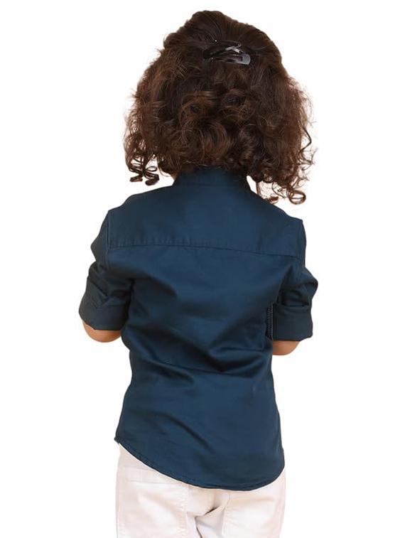 kids teal solid long sleeve shirt - 21948372 - Standard Image - 1