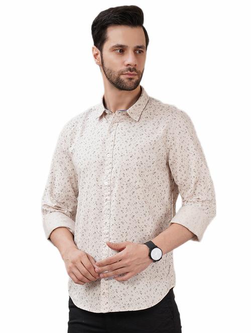 men printed long sleeve regular fit casual shirt - 21948376 - Standard Image - 0
