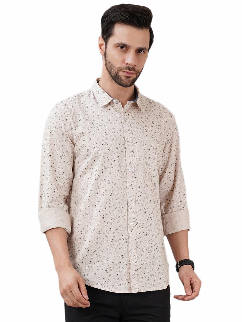 men printed long sleeve regular fit casual shirt - 21948376 - Standard Image - 1