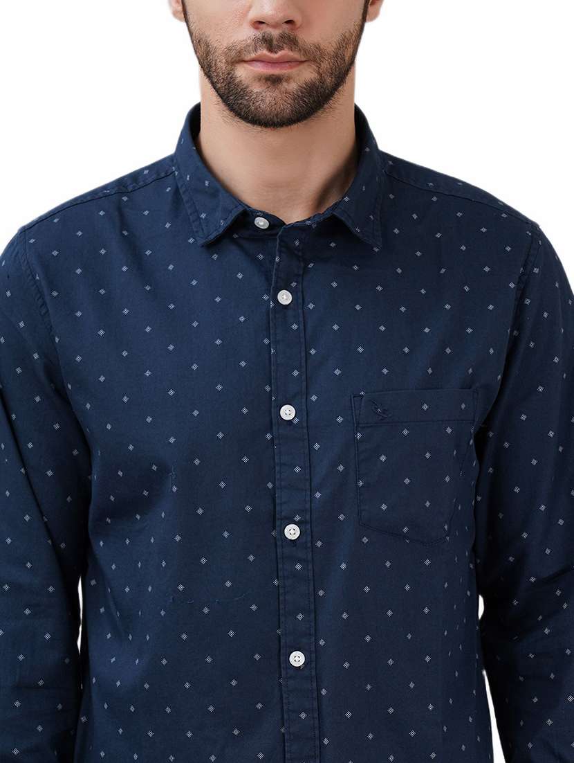 men printed long sleeve regular fit casual shirt - 21948379 -  Standard Image - 4