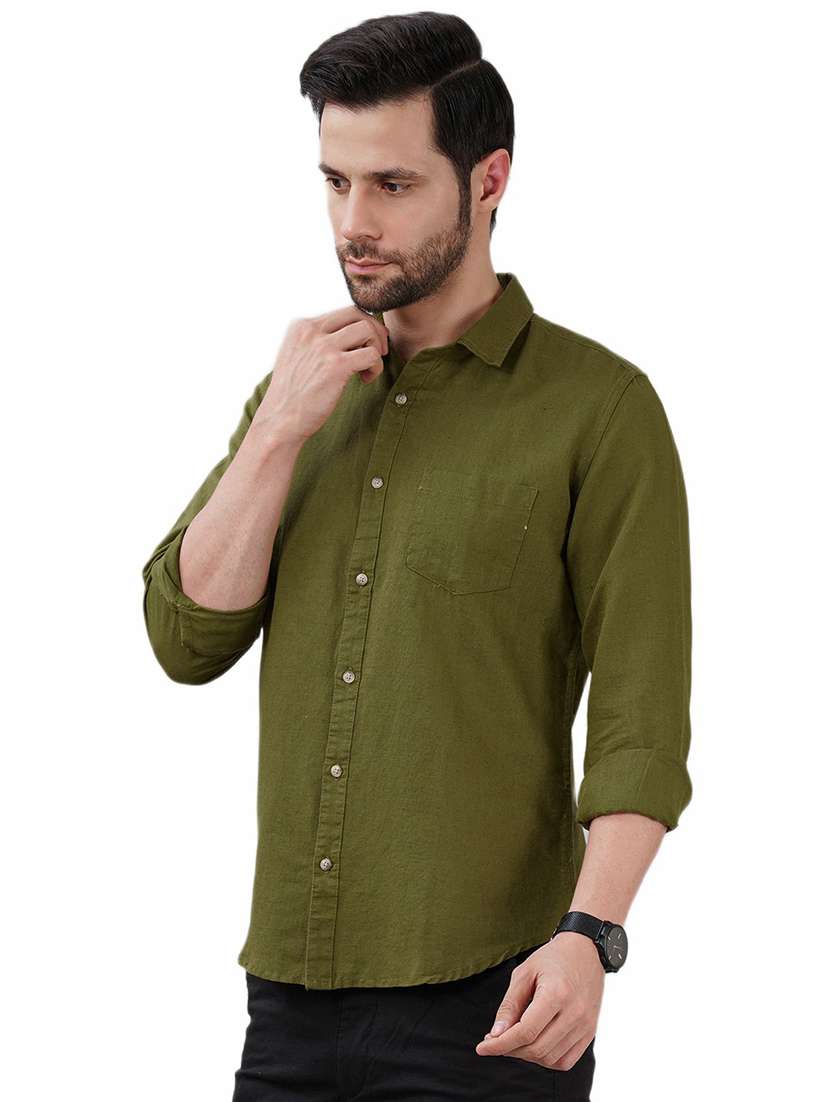 men solid long sleeve regular fit casual shirt - 21948380 -  Standard Image - 1
