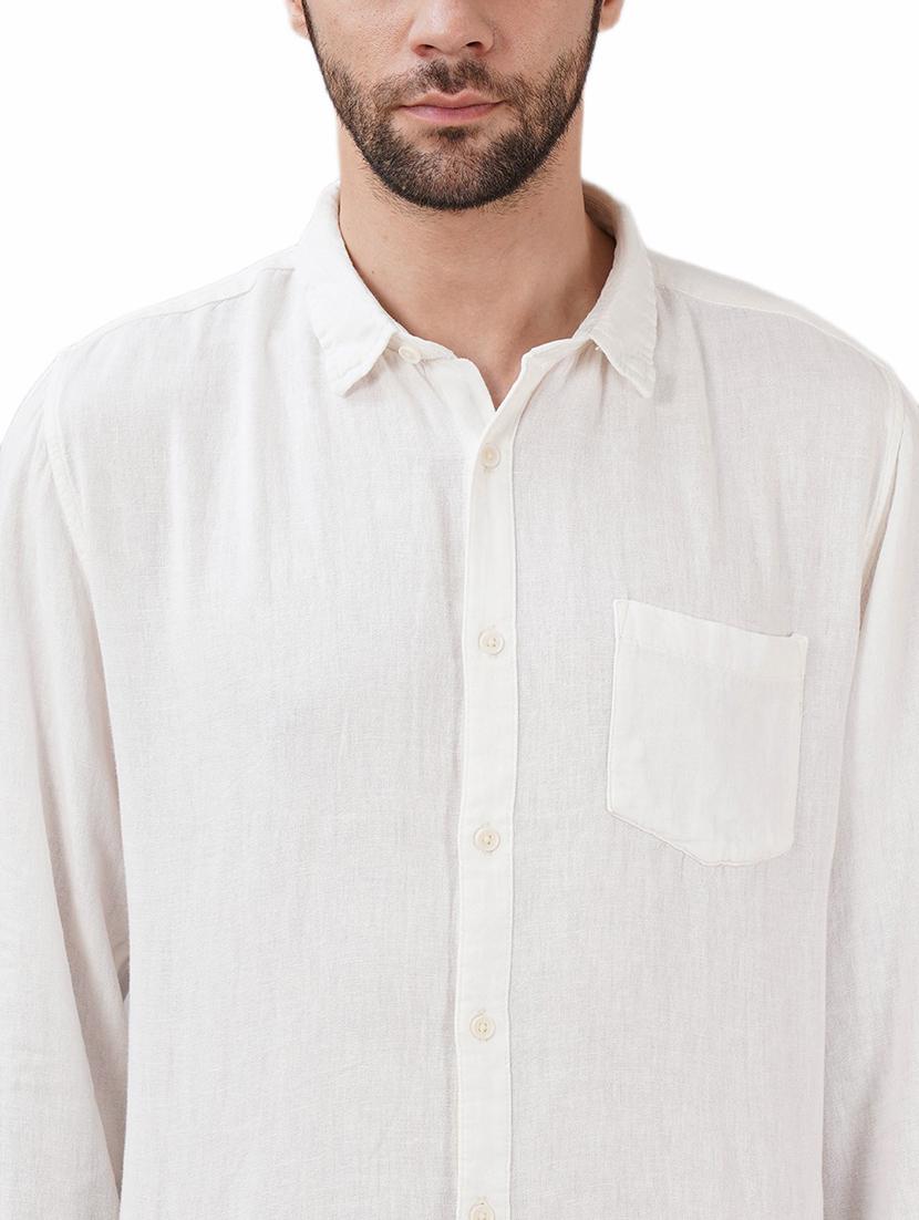 men solid long sleeve regular fit casual shirt - 21948384 - Standard Image - 4