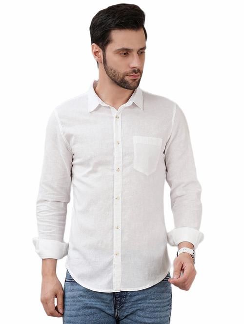 men solid long sleeve regular fit casual shirt - 21948387 -  Standard Image - 0