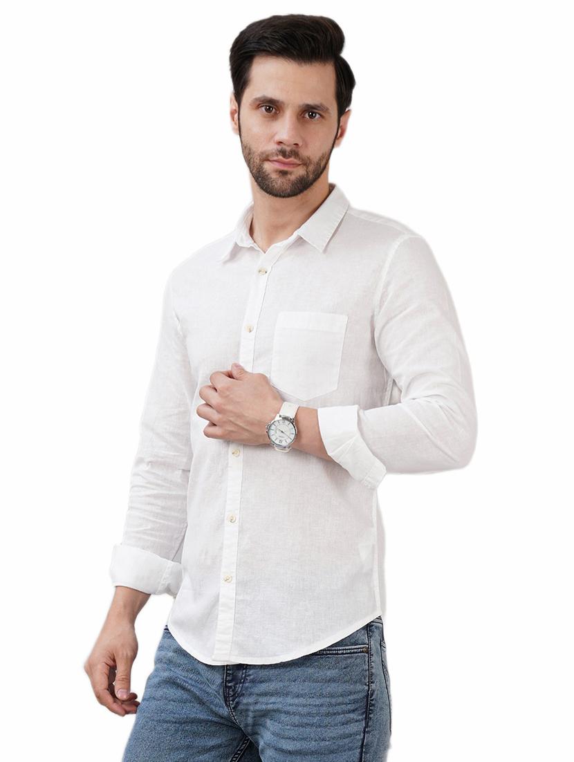 men solid long sleeve regular fit casual shirt - 21948387 -  Standard Image - 1