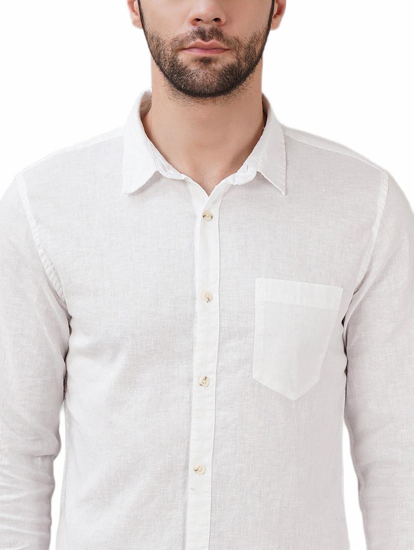 men solid long sleeve regular fit casual shirt - 21948387 - Standard Image - 4
