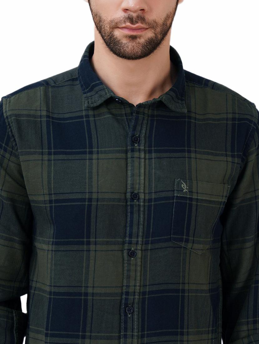 men checkered long sleeve regular fit casual shirt - 21948388 - Standard Image - 4
