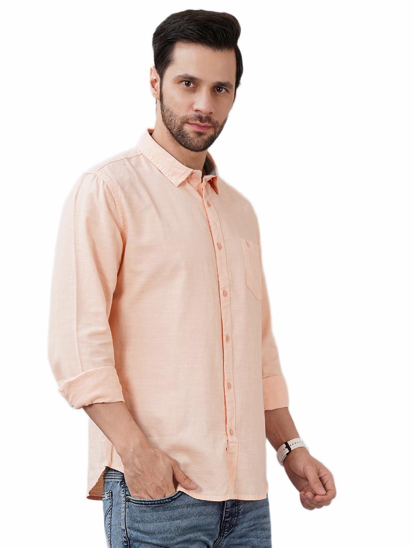 men solid long sleeve regular fit casual shirt - 21948389 - Standard Image - 1