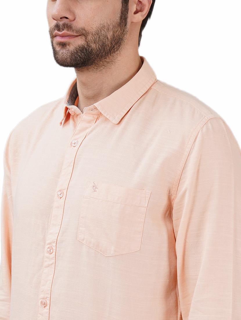 men solid long sleeve regular fit casual shirt - 21948389 - Standard Image - 4