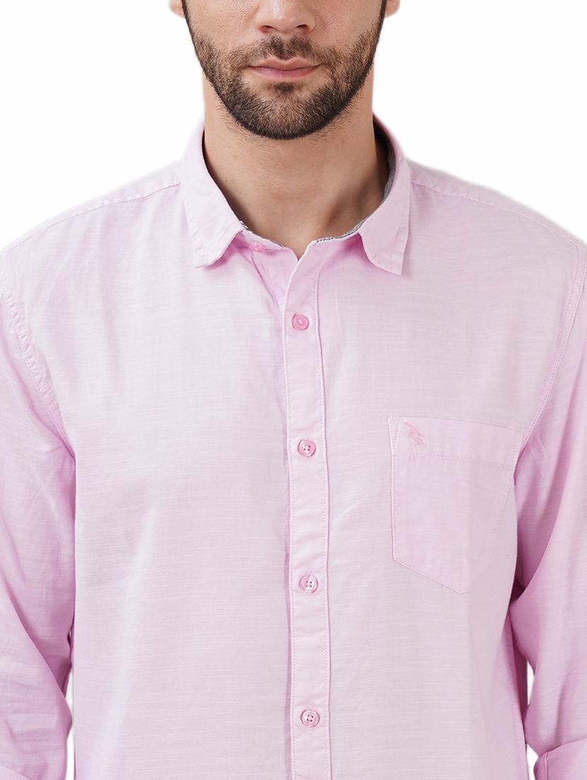 men solid long sleeve regular fit casual shirt - 21948391 - Standard Image - 4