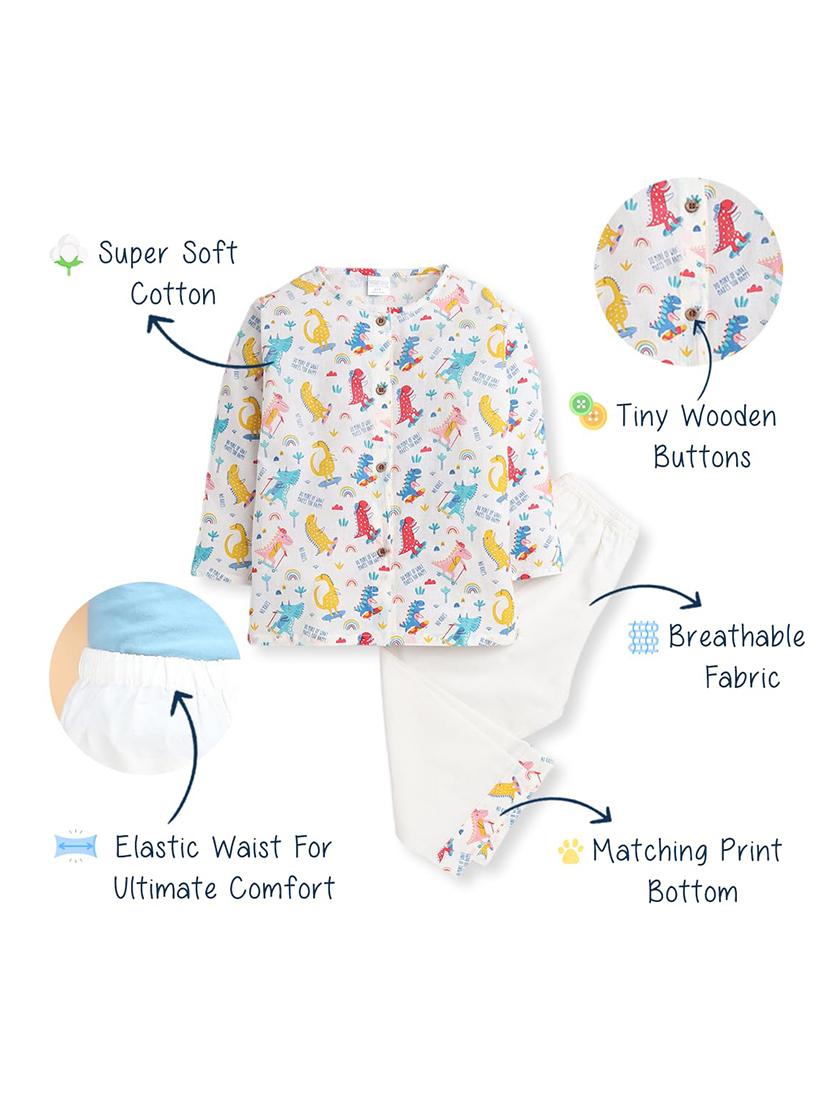 kids printed long sleeve pyjama set nightwear - 21948519 - Standard Image - 4