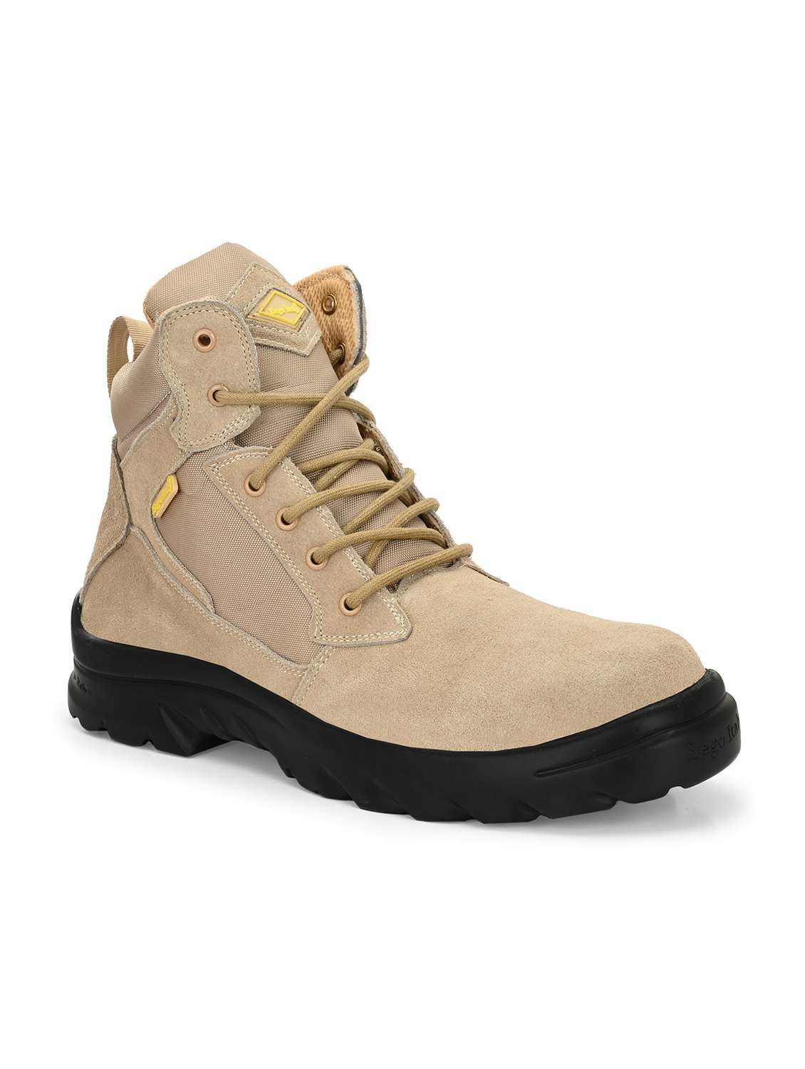 men beige lace up hiking boot - 21948556 -  Standard Image - 1