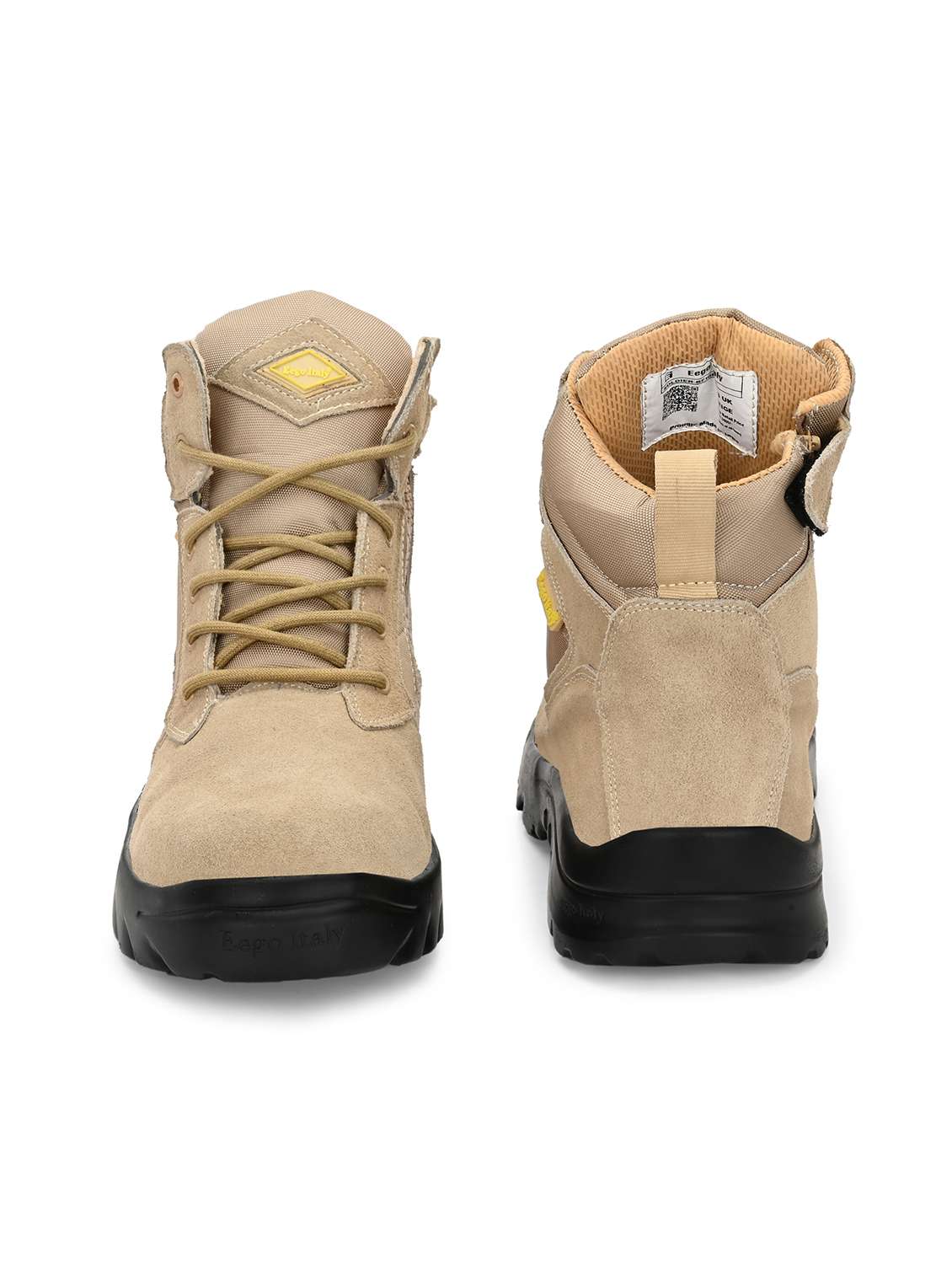men beige lace up hiking boot - 21948556 -  Standard Image - 4