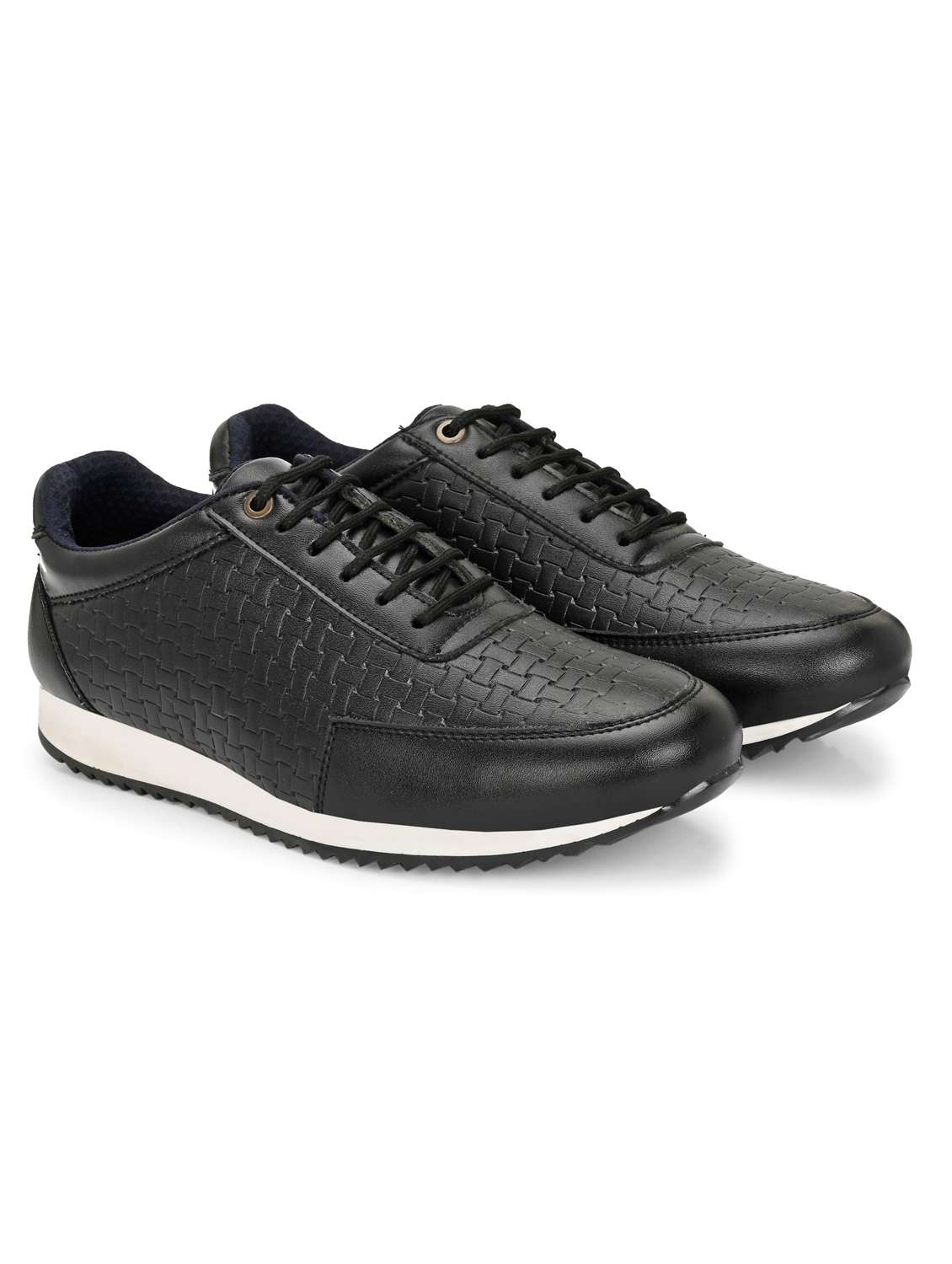men black lace up casual shoes - 21948563 - Standard Image - 1