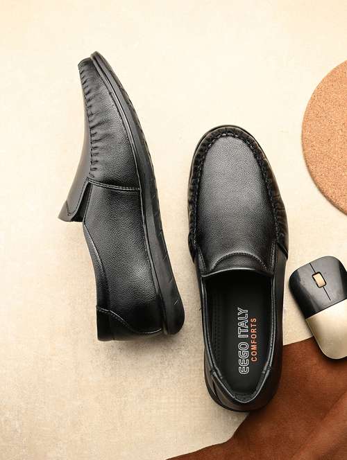 men black slip on formal shoes - 21948564 -  Standard Image - 0