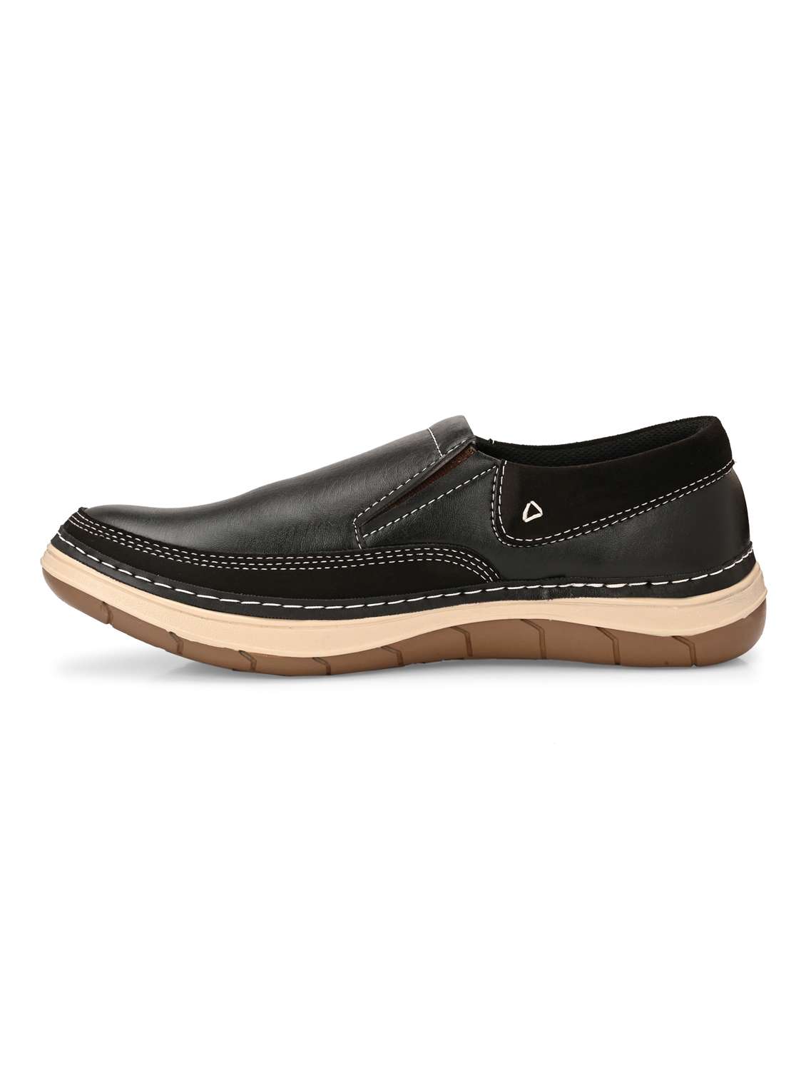 men black solid boat shoe - 21948567 -  Standard Image - 4