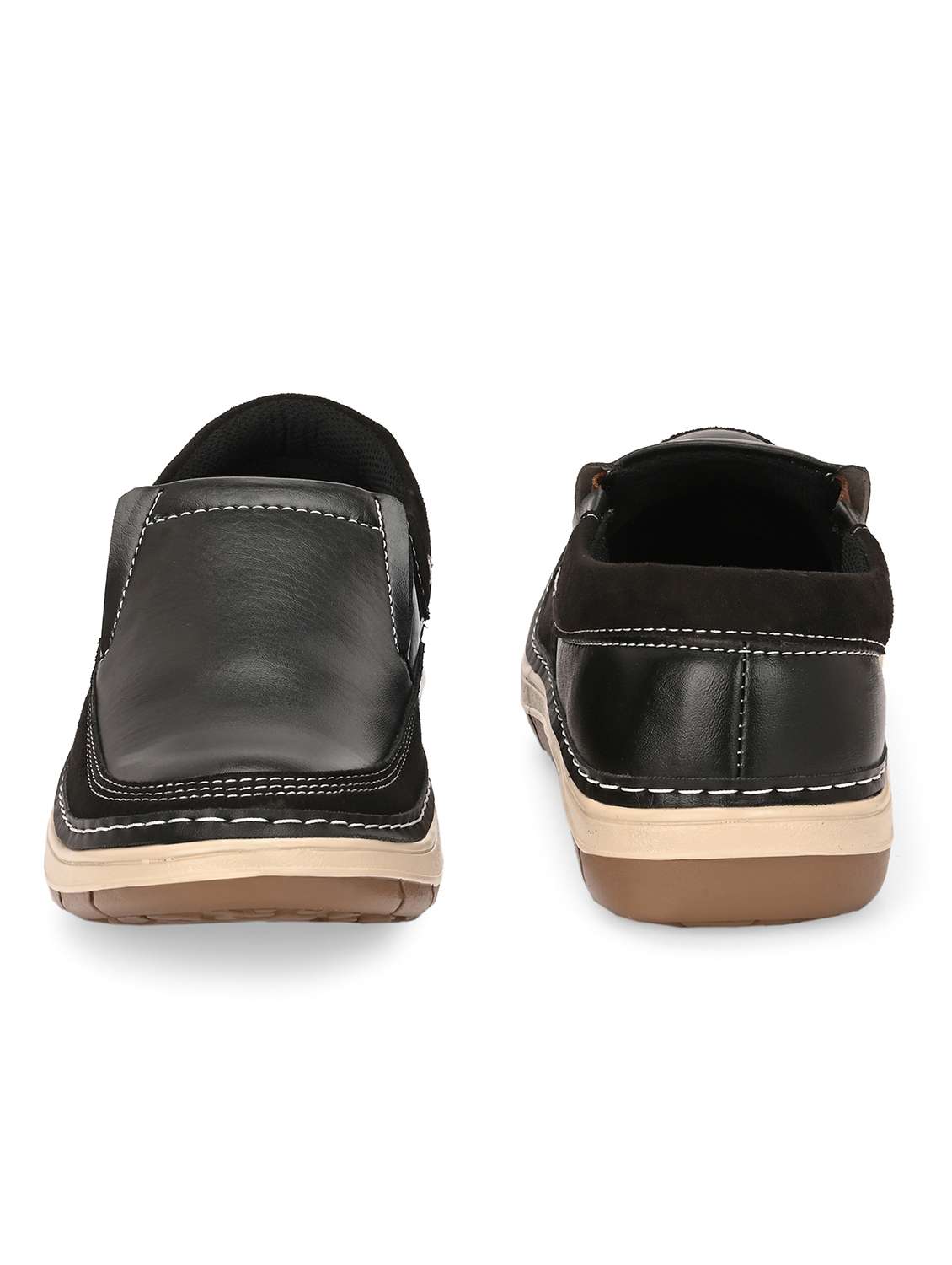 men black solid boat shoe - 21948567 -  Standard Image - 6