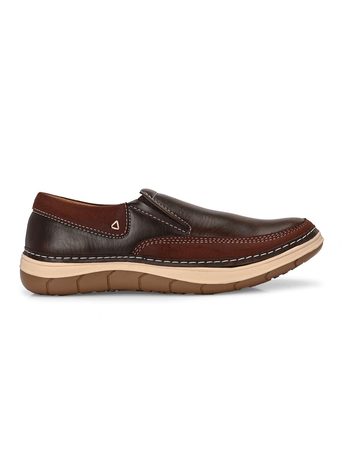 men brown solid boat shoe - 21948568 -  Standard Image - 1