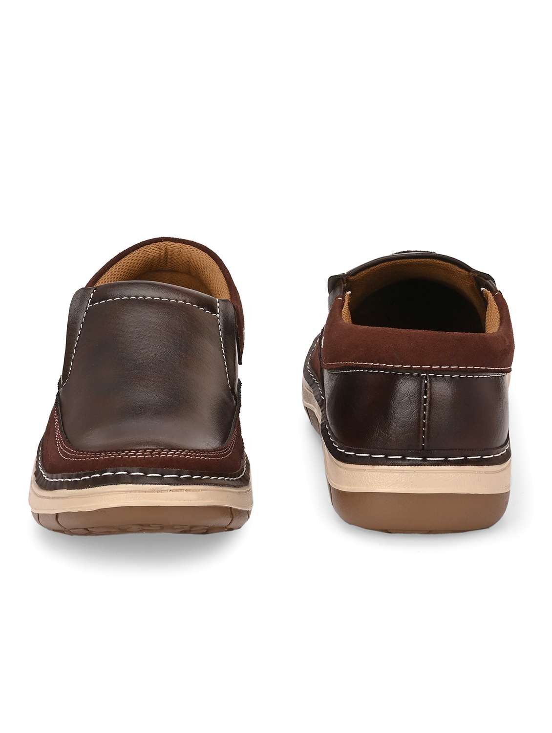 men brown solid boat shoe - 21948568 -  Standard Image - 6