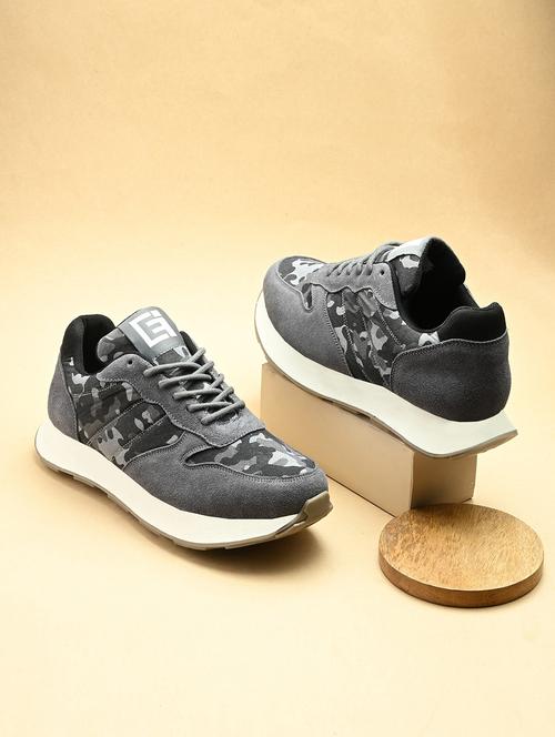 men grey lace up casual shoes - 21948575 - Standard Image - 0
