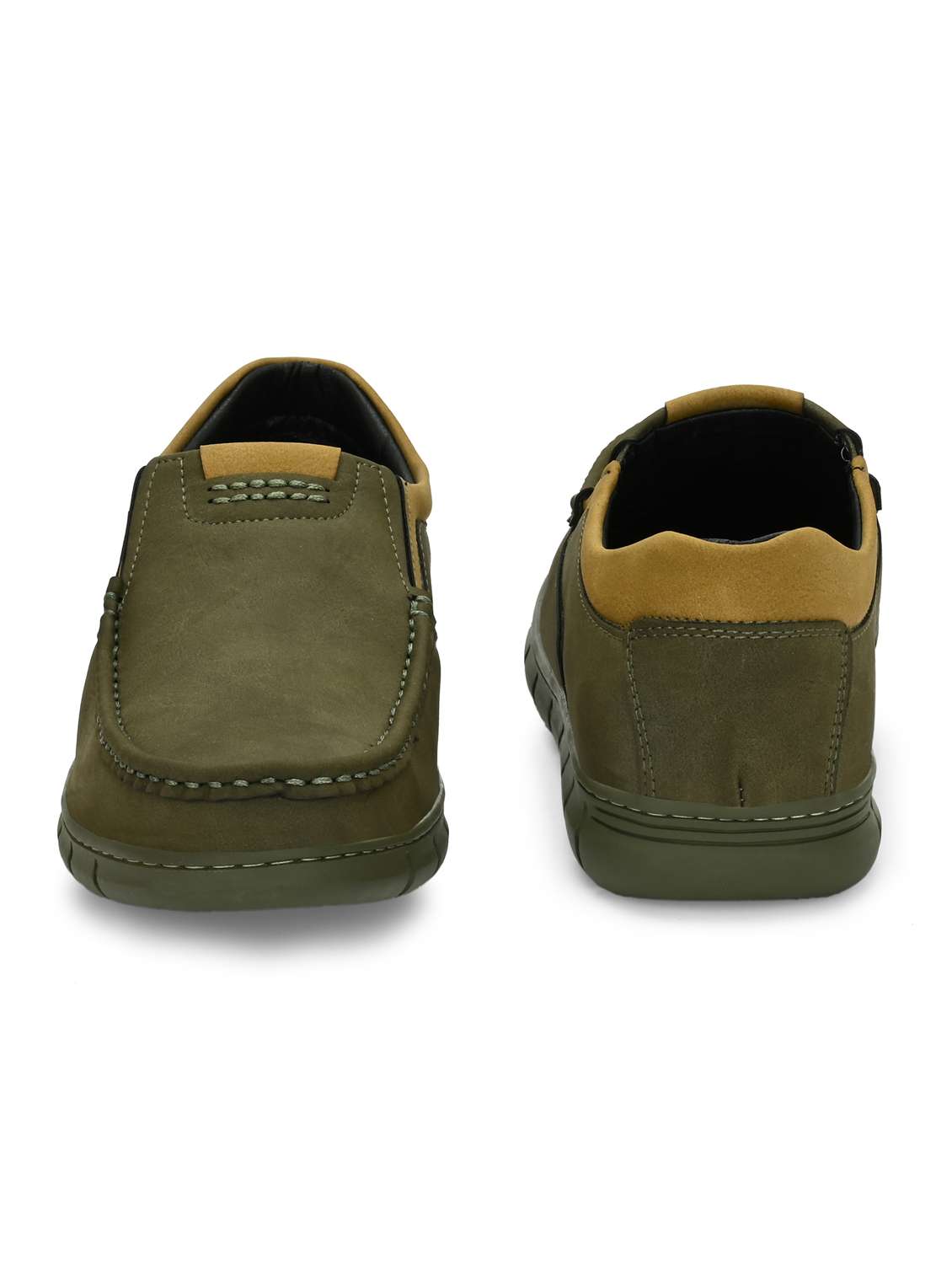 men olive solid boat shoe - 21948578 -  Standard Image - 6