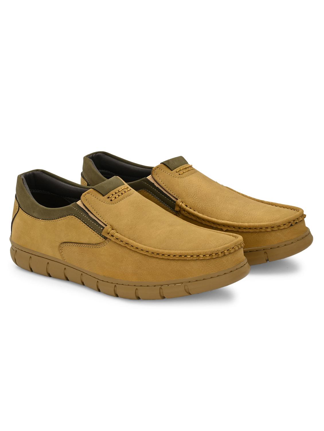 men beige solid boat shoe - 21948579 -  Standard Image - 1