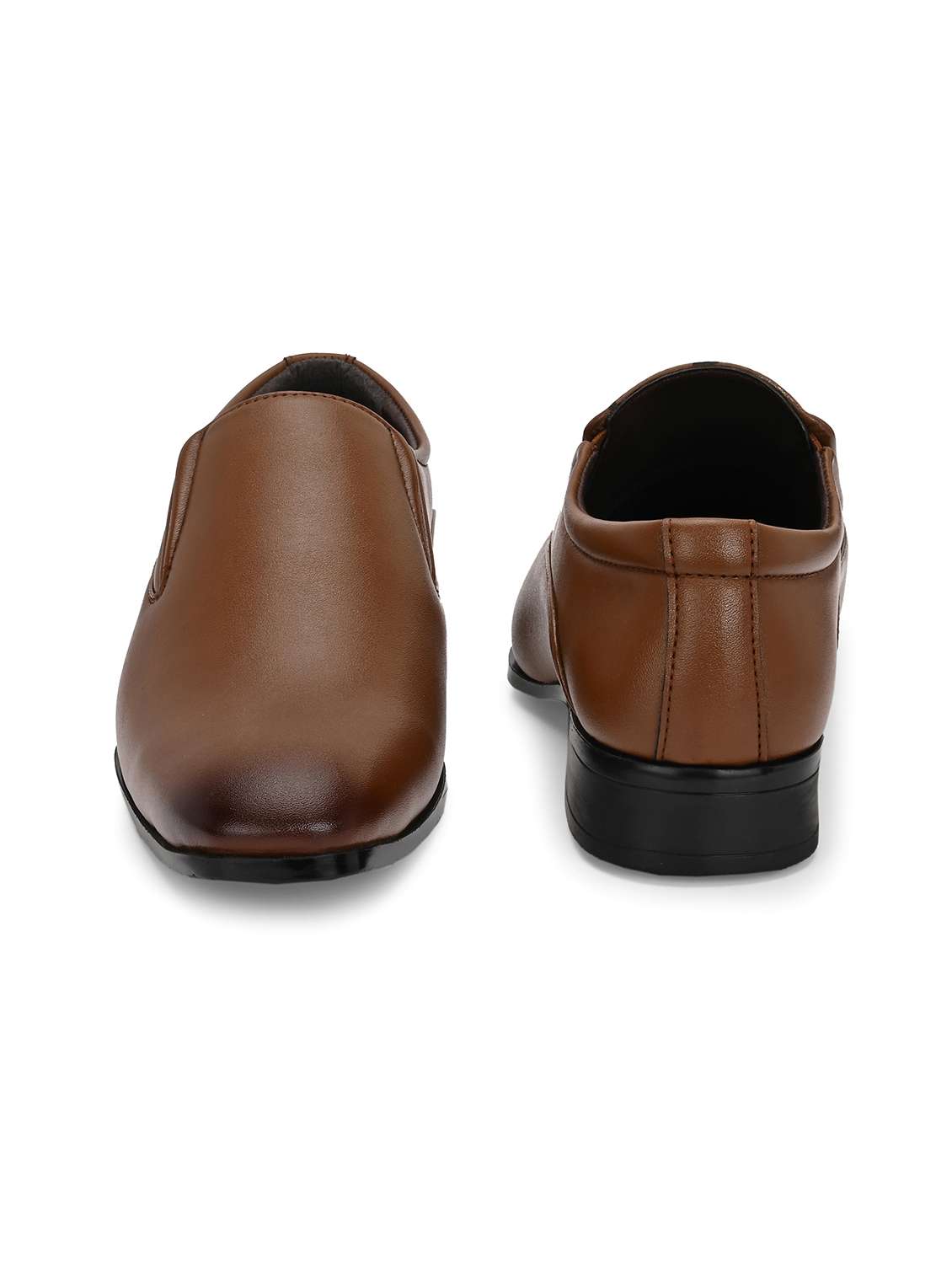 men tan slip on formal shoes - 21948582 - Standard Image - 4