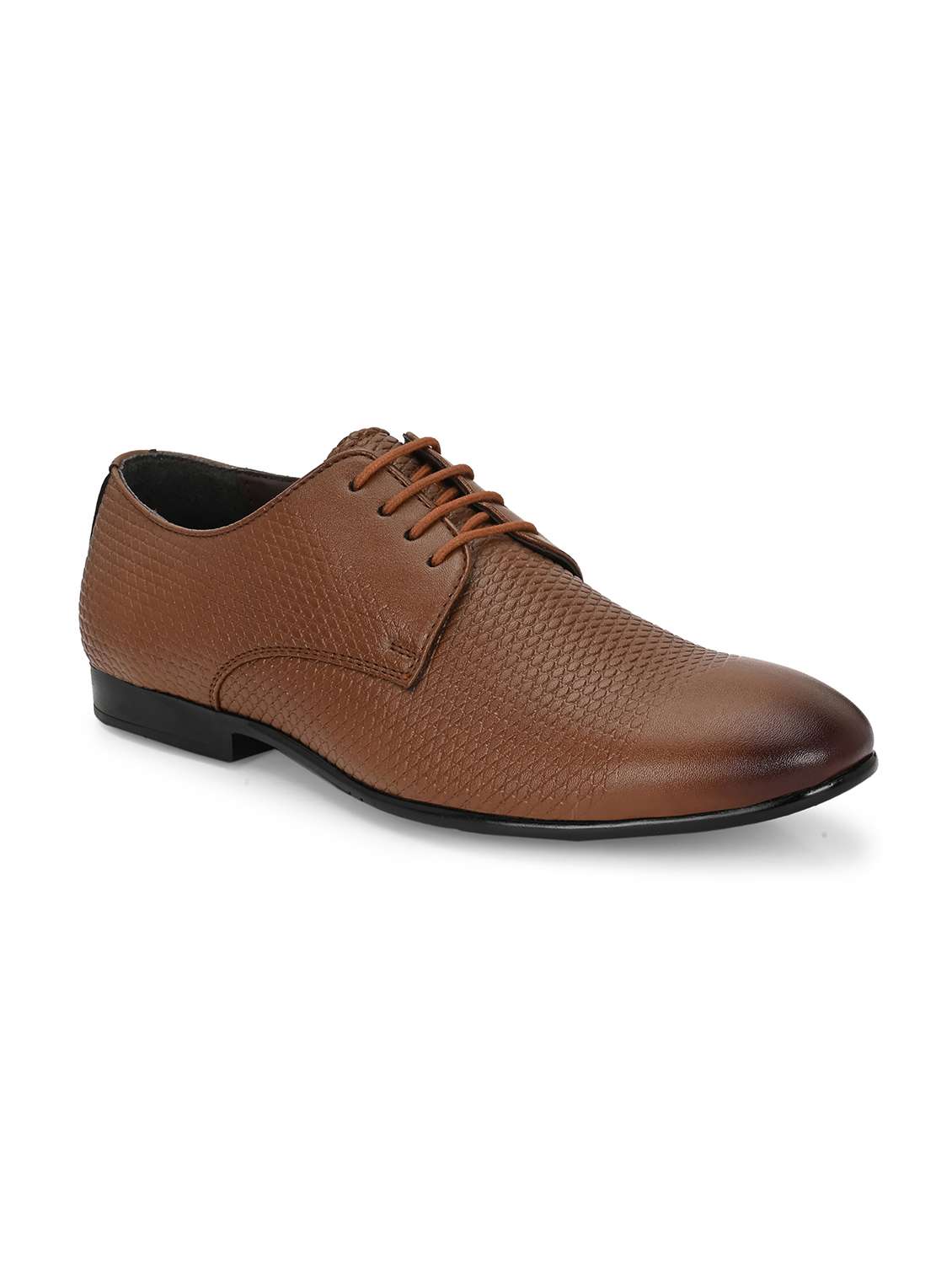 men tan lace-up derby - 21948583 -  Standard Image - 1