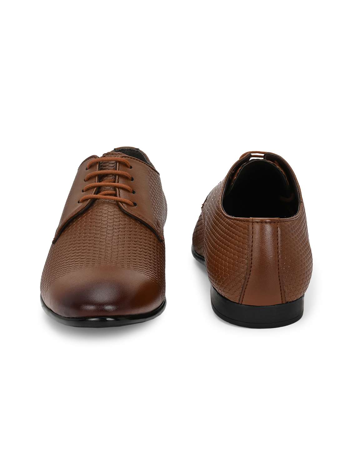 men tan lace-up derby - 21948583 -  Standard Image - 4