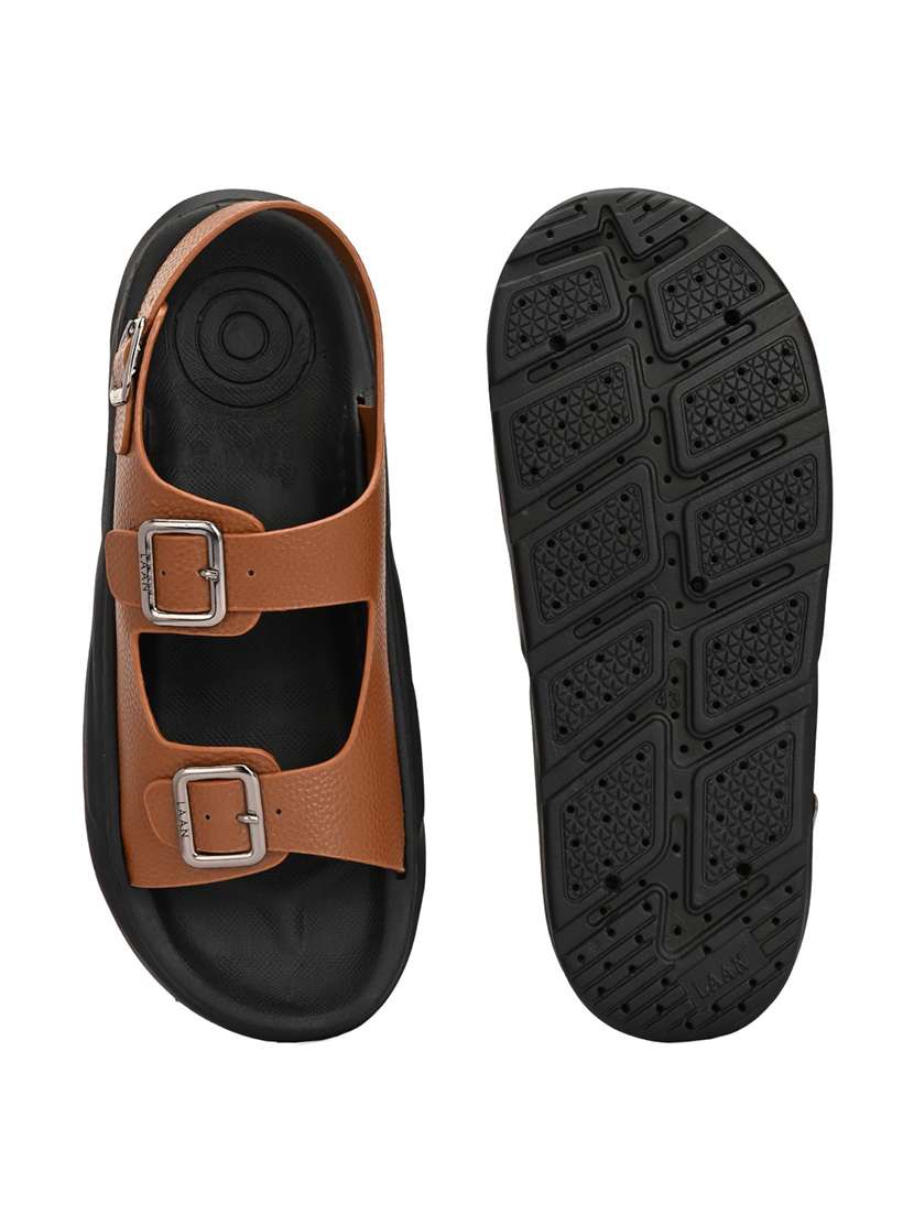 men tan back strap sandal - 21948605 -  Standard Image - 4