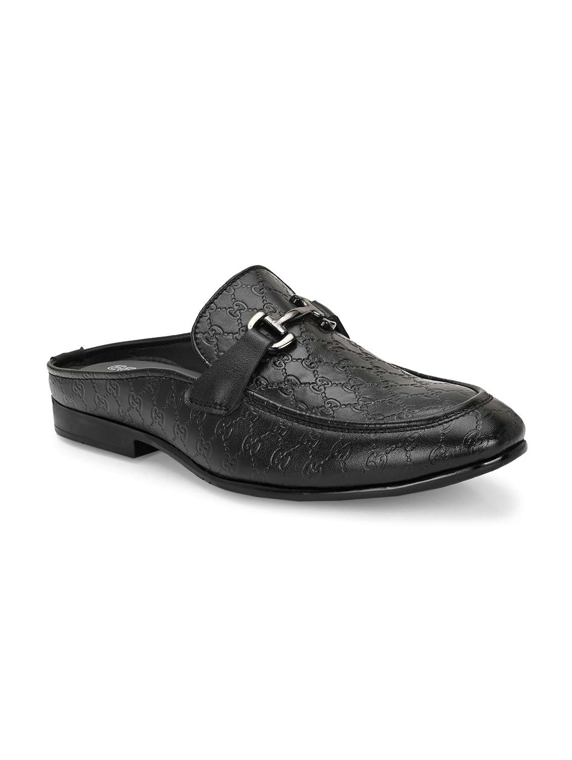 men black slip on mule - 21948607 - Standard Image - 1