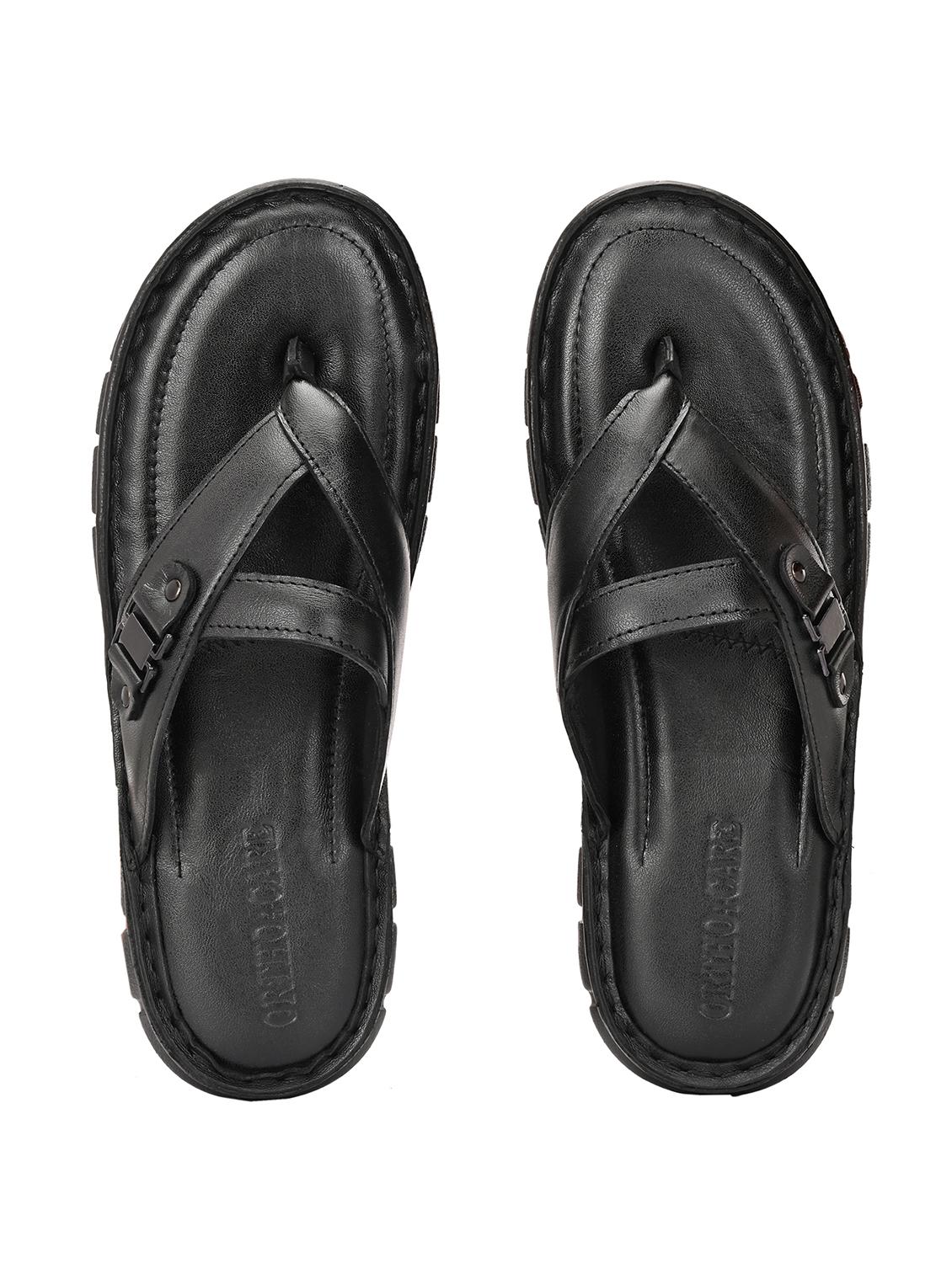 men black toe seperator sandal - 21948608 - Standard Image - 6