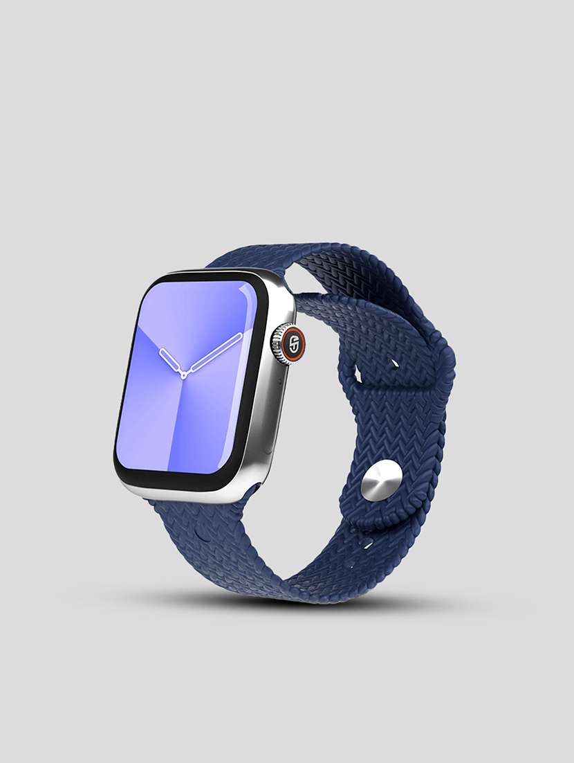 snapup connect max bluetooth calling smart watch (silver blue)