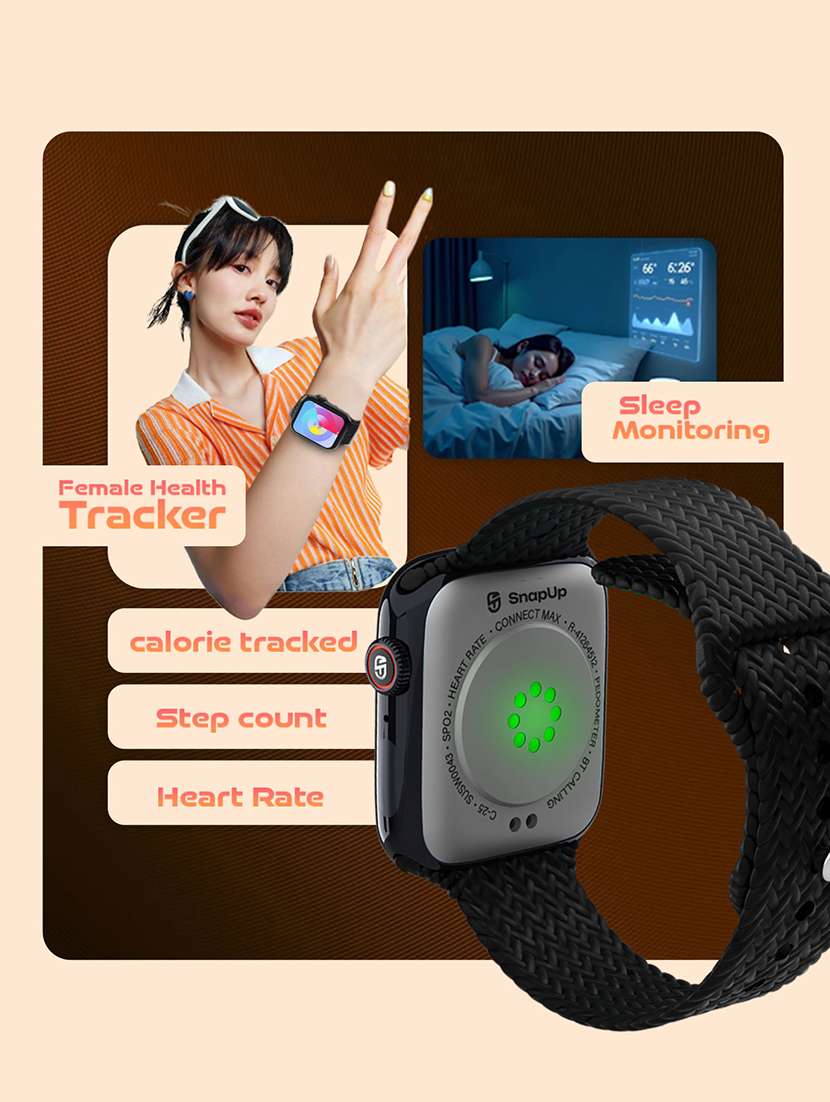 snapup connect max bluetooth calling smart watch (silver blue) - 21948649 -  Standard Image - 1