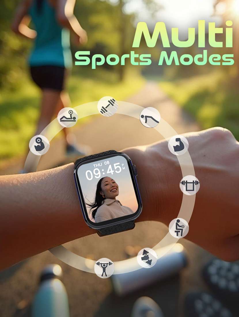 snapup connect max bluetooth calling smart watch (silver blue) - 21948649 -  Standard Image - 4