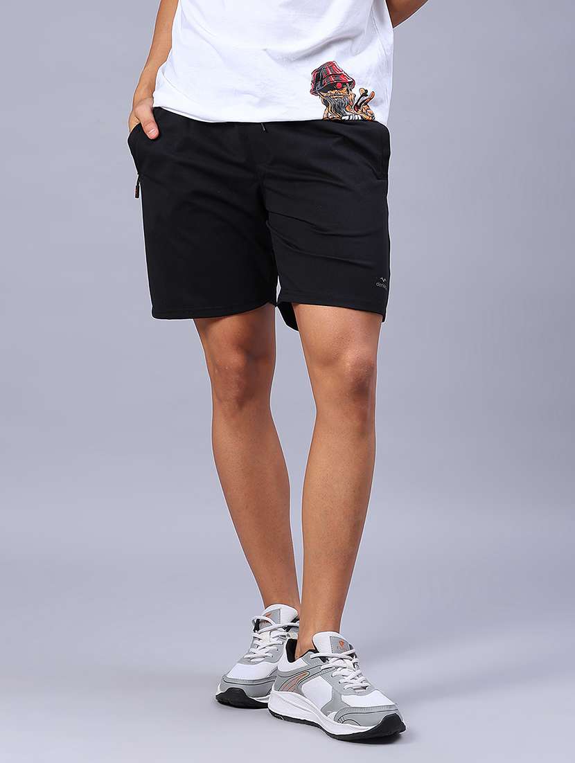 men solid mid rise regular fit sport shorts - 21948660 -  Standard Image - 1