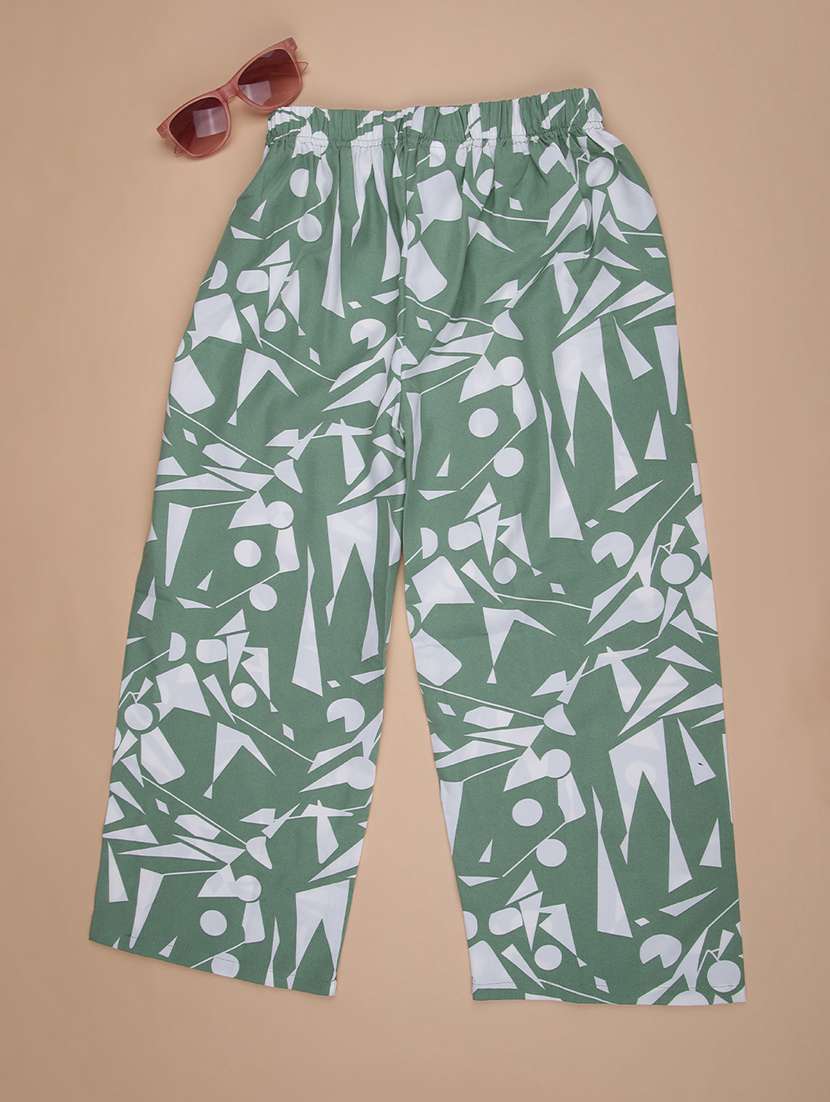 girls printed mid rise palazzo  - 21948692 -  Standard Image - 1