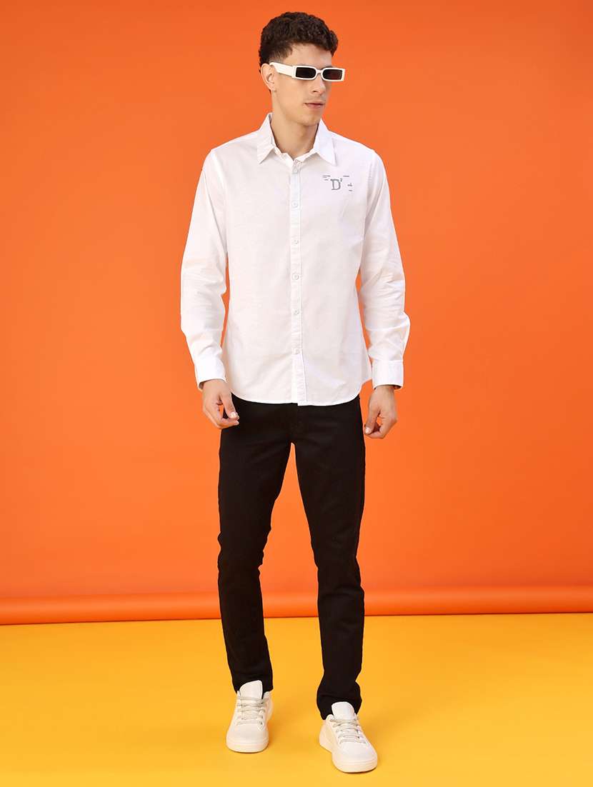 men printed collared long sleeve shirt - 21948706 -  Standard Image - 4