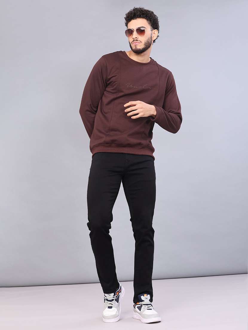 men solid long sleeve sweatshirt - 21948733 -  Standard Image - 4