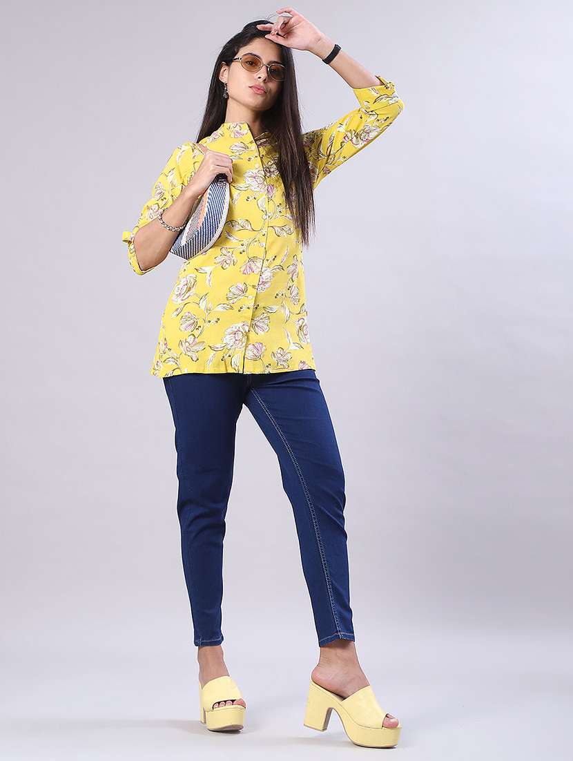 women printed three quarter sleeve kurti - 21948745 -  Standard Image - 4