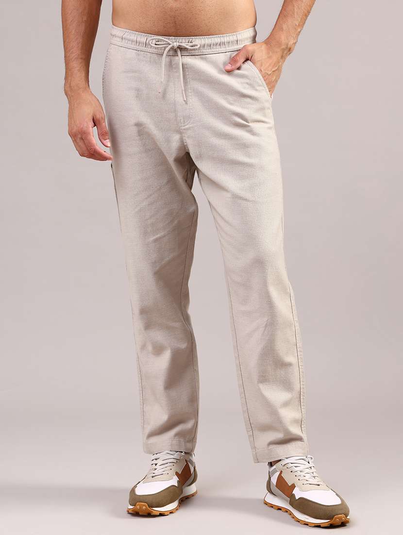 women solid mid rise straight fit chinos - 21948769 -  Standard Image - 1