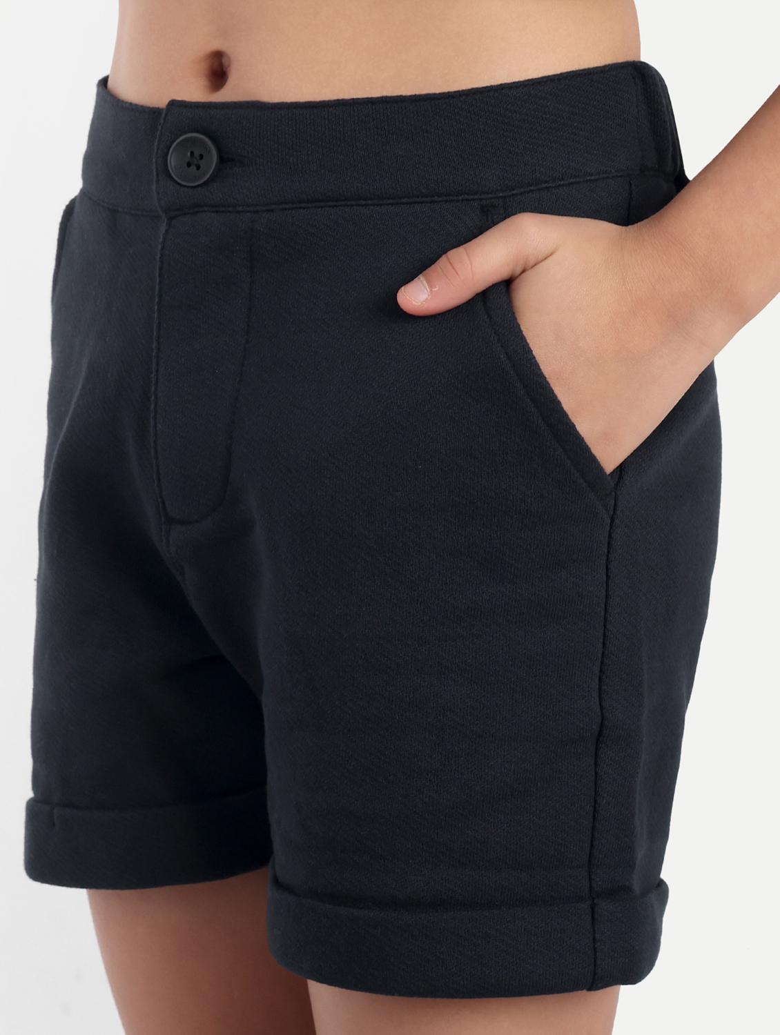 girls black solid shorts & top co-ords set - 21949153 - Standard Image - 4