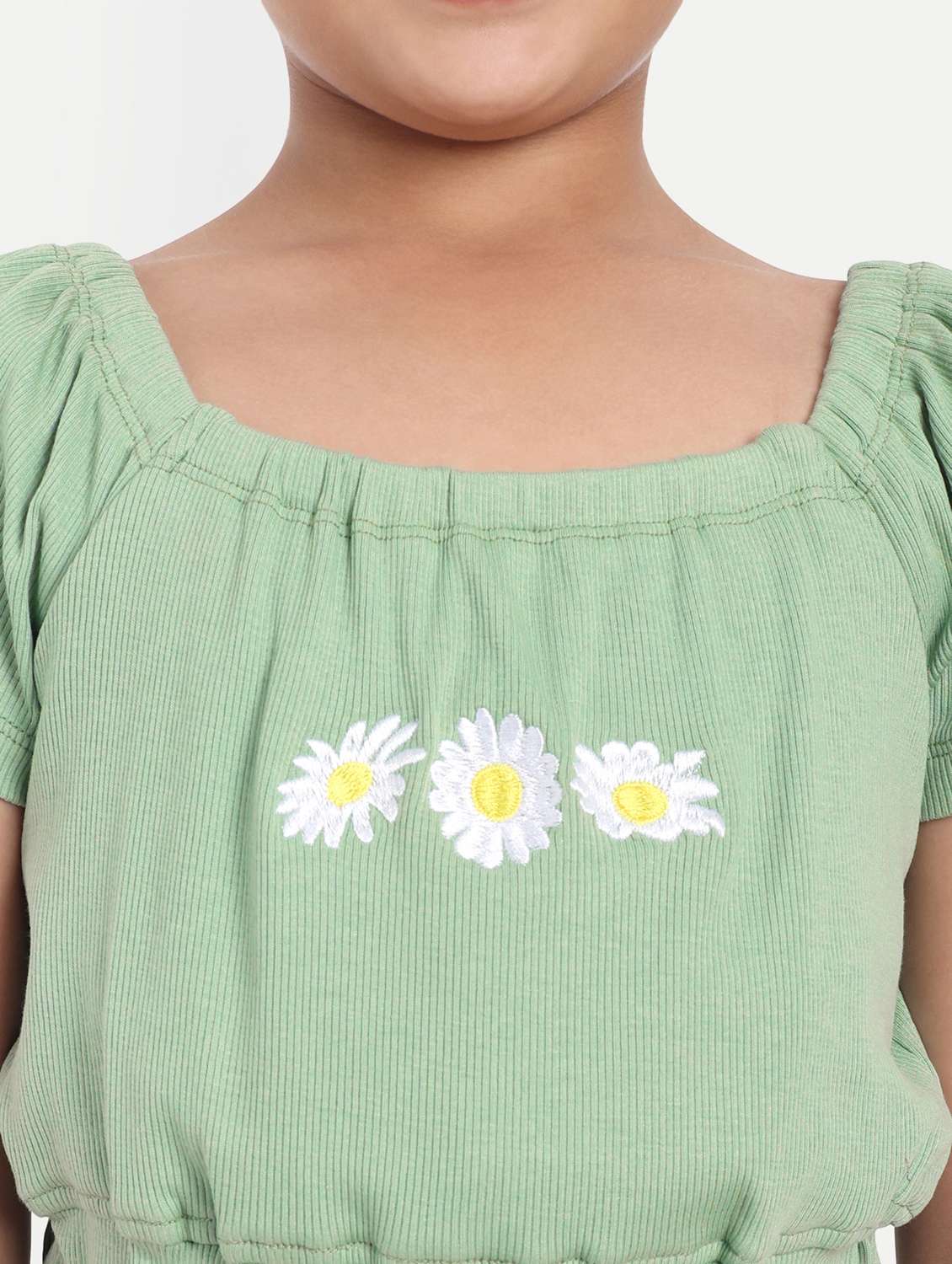 girls neo mint floral embroidered full length jumpsuit  - 21949159 -  Standard Image - 4