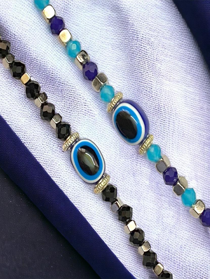 women pack of 2 beaded evil eye bracelet - 21949186 - Standard Image - 1