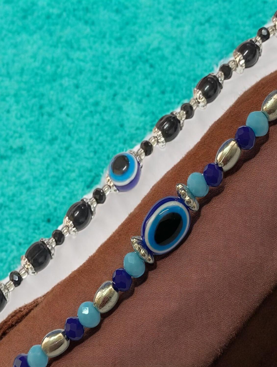 women pack of 2 beaded evil eye bracelet - 21949187 - Standard Image - 1