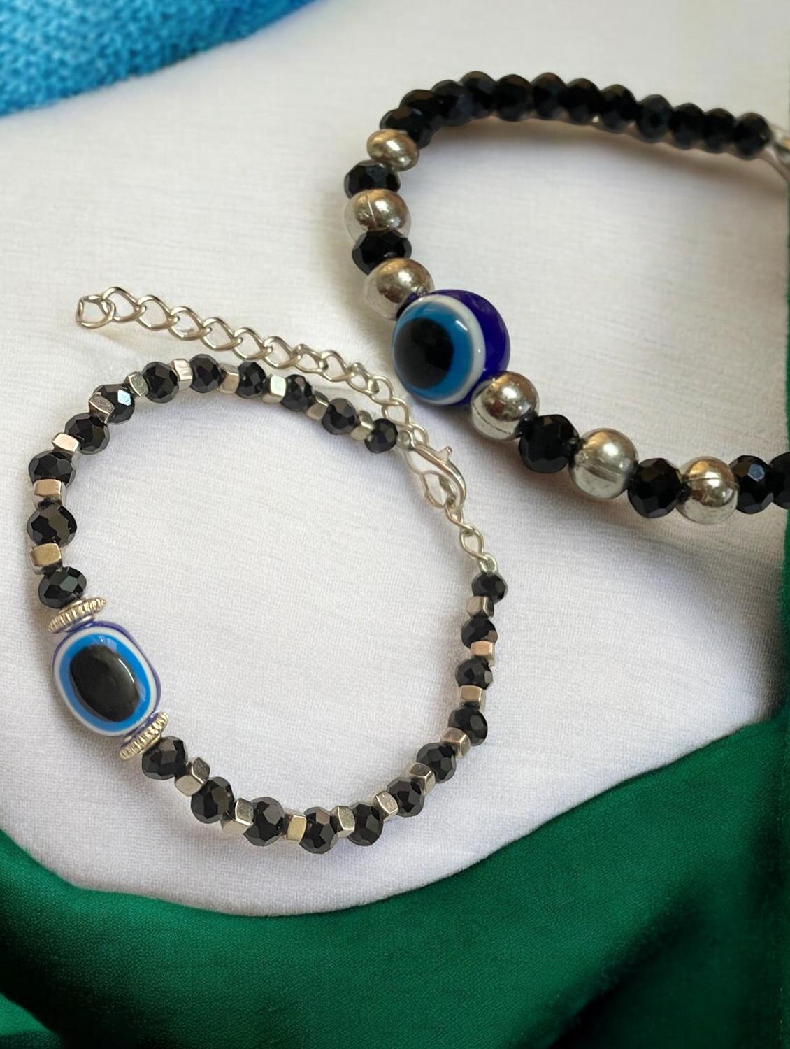 women pack of 2 beaded evil eye bracelet - 21949193 -  Standard Image - 1