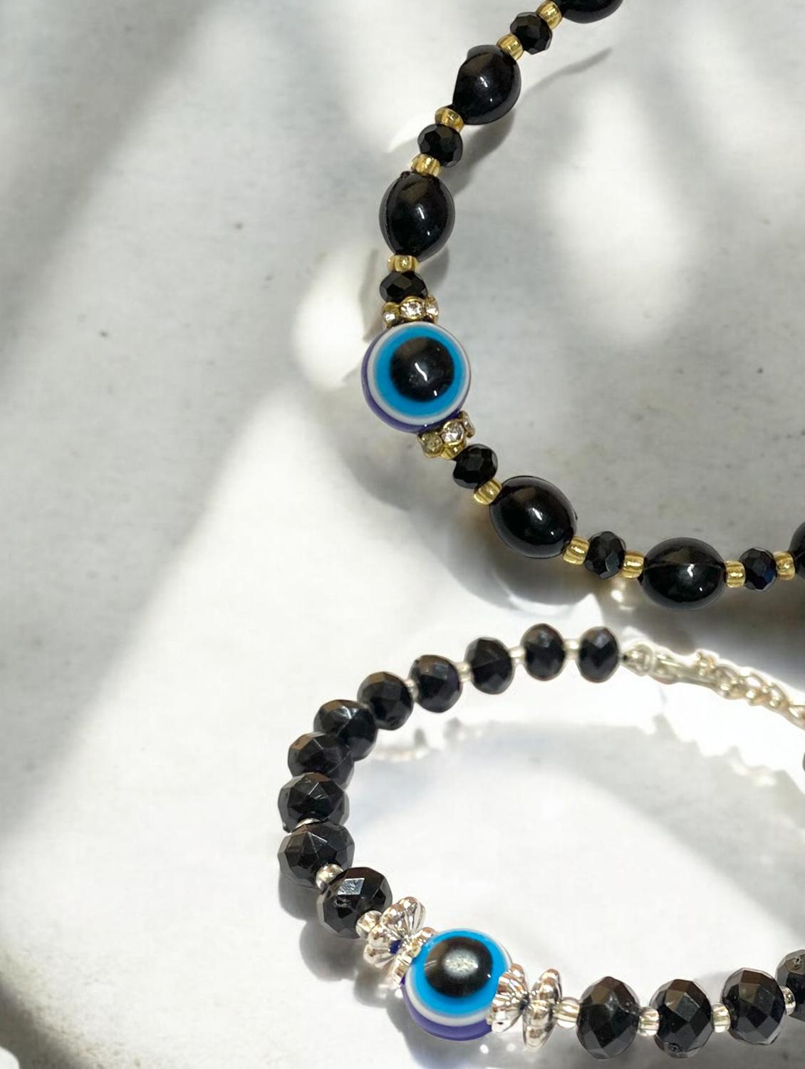 women pack of 2 beaded evil eye bracelet - 21949201 -  Standard Image - 1