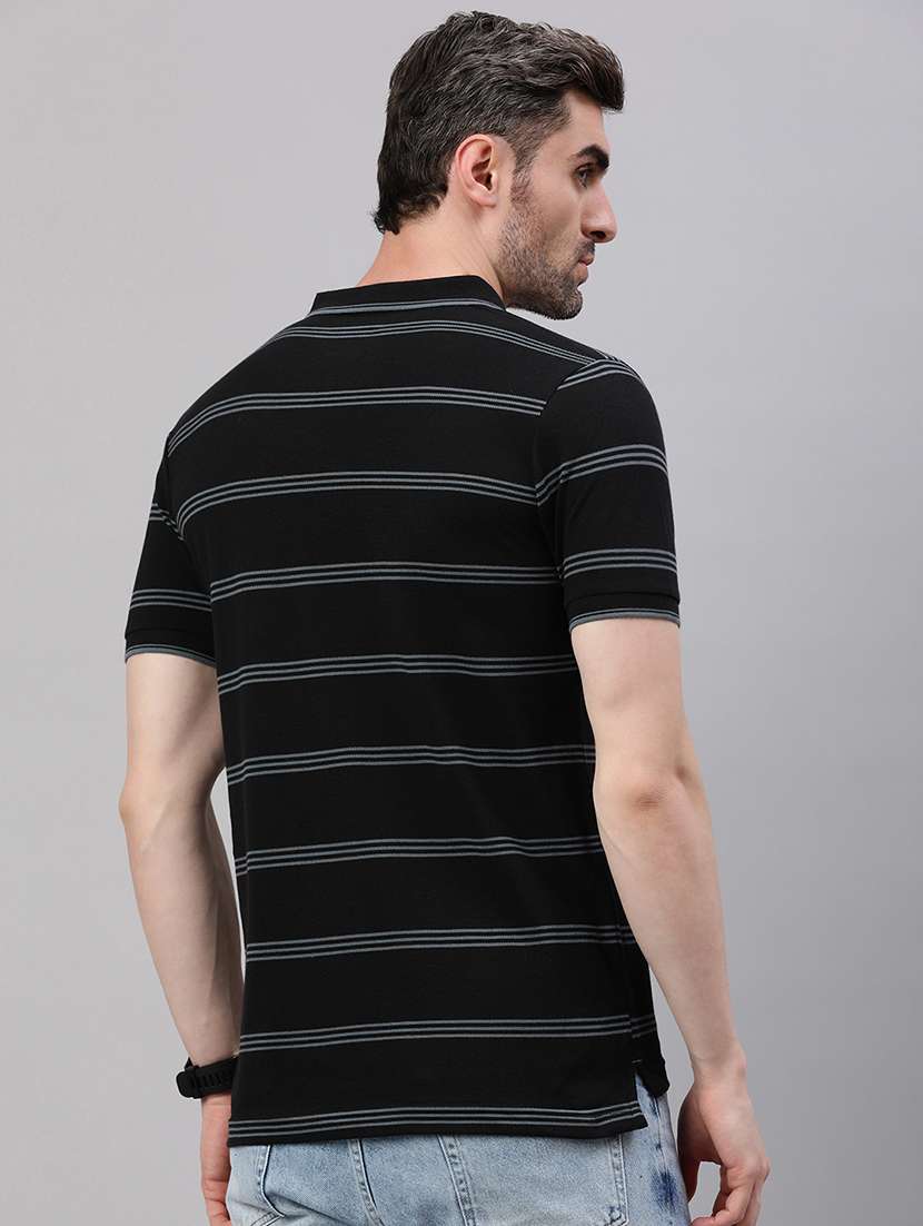 men striped short sleeve regular fit polo t-shirt - 21949216 -  Standard Image - 1