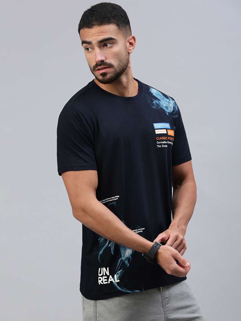 men placement print short sleeve regular fit t-shirt - 21949226 -  Standard Image - 1