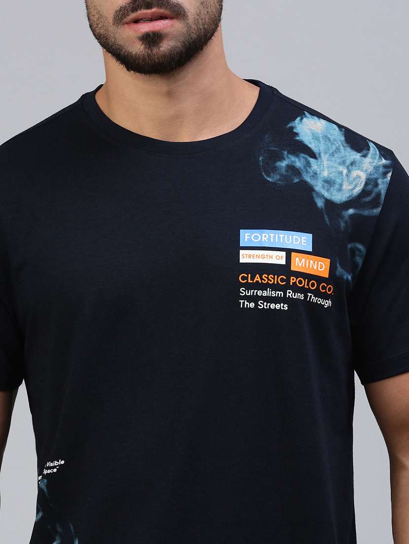 men placement print short sleeve regular fit t-shirt - 21949226 -  Standard Image - 4